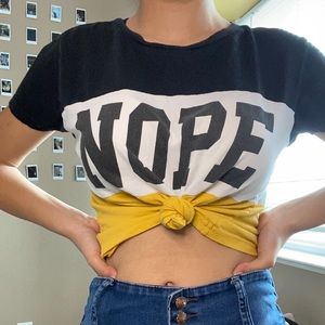 Yellow crop top